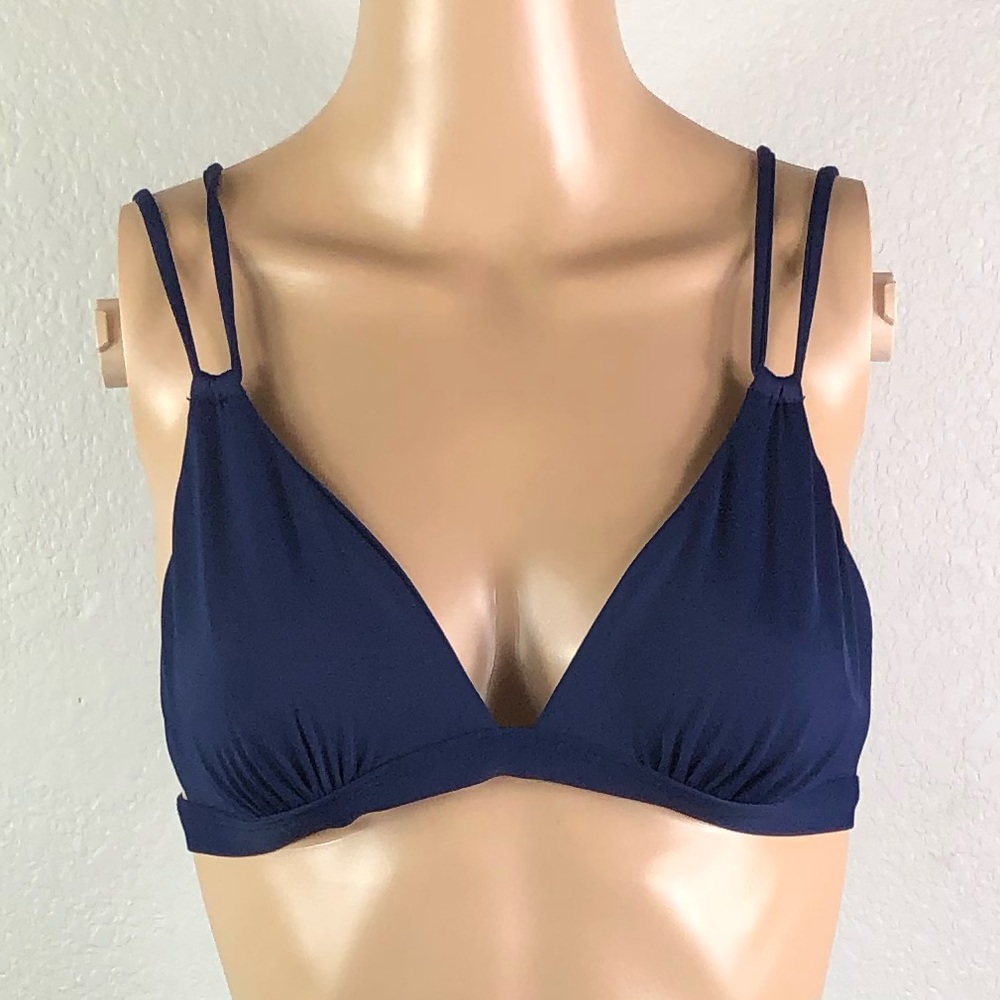 L*SPACE Navy Blue Bikini Top